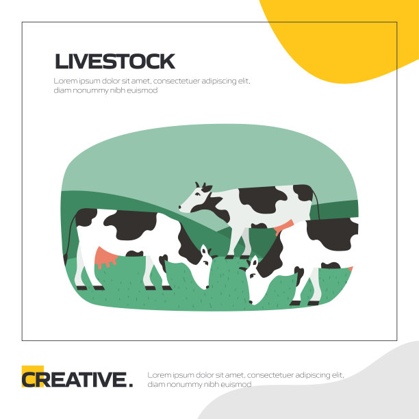 家畜，农业概念矢量插图网站横幅，广告和营销材料，在线广告，社交媒体营销等。图片下载