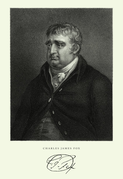 查尔斯·詹姆斯·福克斯，英国维多利亚时代版画，1840年图片下载