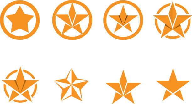 星形标志和符号图标模板图片下载