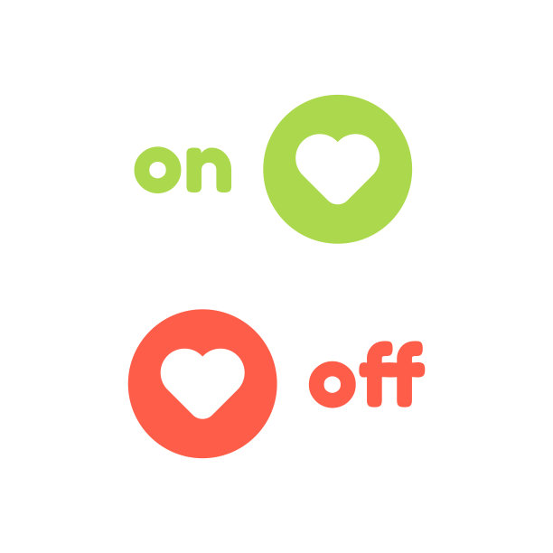 心形开关按钮图片下载