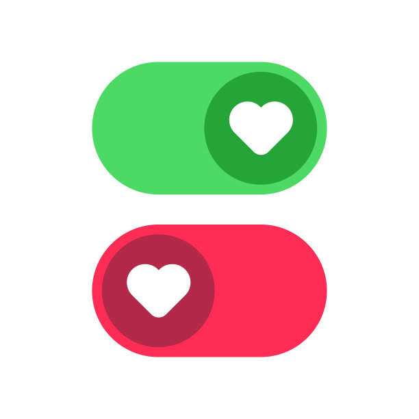 心形开关按钮图片下载