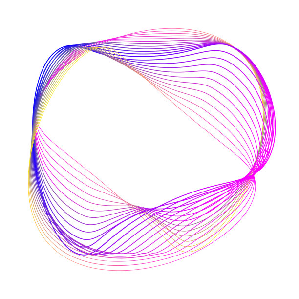 从线条抽象形状。矢量白色抽象背景彩色动态形状，线。适合设计的插图图片下载