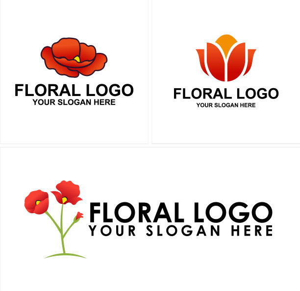 花卉野花标志设计图片下载