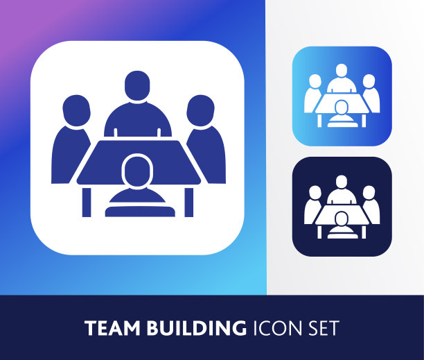 业务团队建设细线风格图标-可编辑的笔触图片下载