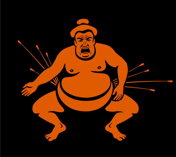 愤怒的日本相扑选手图片下载