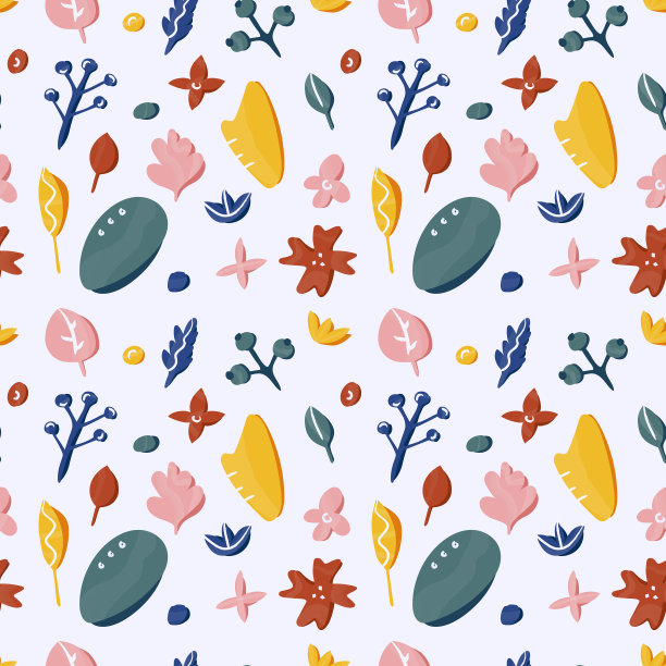 无缝抽象花载体图案图片下载