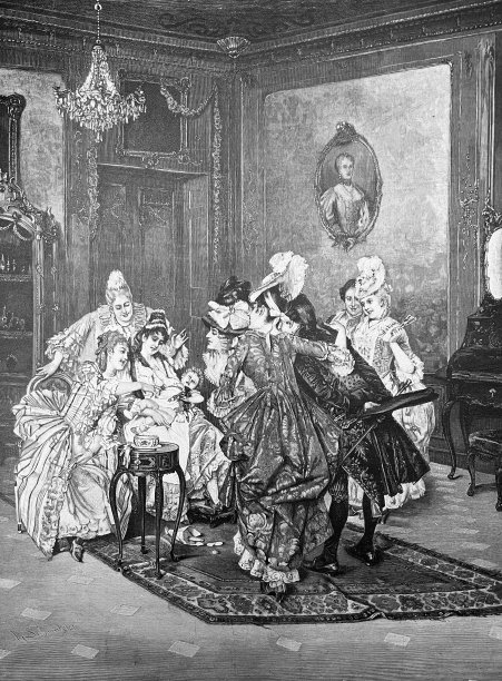 可爱的新生儿，人们在客厅里欣赏婴儿图片下载