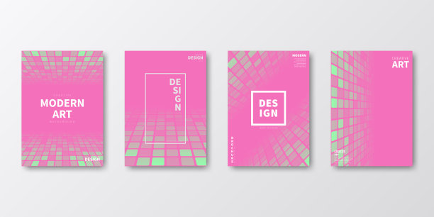 宣传册模板排版，粉色封面设计，商业年报，传单，杂志图片下载