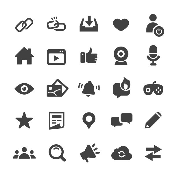 社交图标-智能系列图片下载