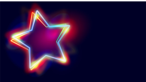 霓虹星效果背景图片下载