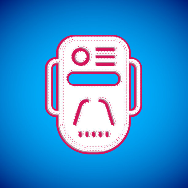 白色人工智能机器人图标孤立图片下载