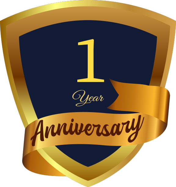 夫妻一周年纪念徽章设计图片下载