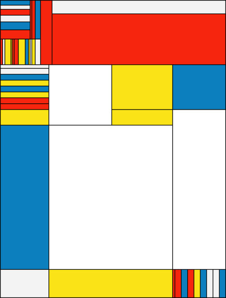 蒙德里安风格的几何图案背景图片下载