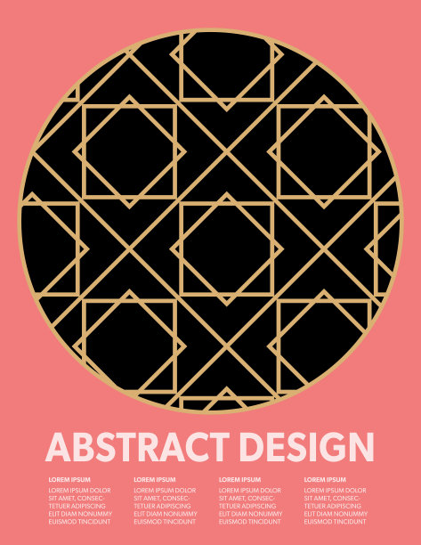 抽象的背景设计模板在粉红色，黑色和金色图片下载