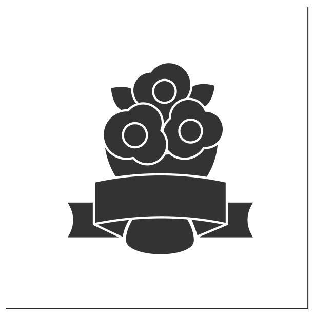 花束字形图标图片下载