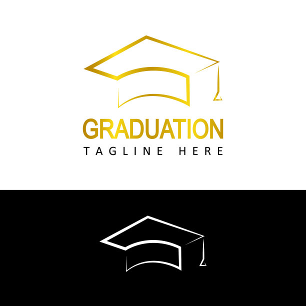 金色毕业标志模板设计图片下载