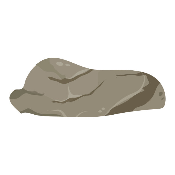 孤立的海岸岩石图标平面设计矢量图片下载
