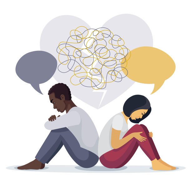 混血夫妇问题。夫妻治疗。关系和婚姻问题。图片下载