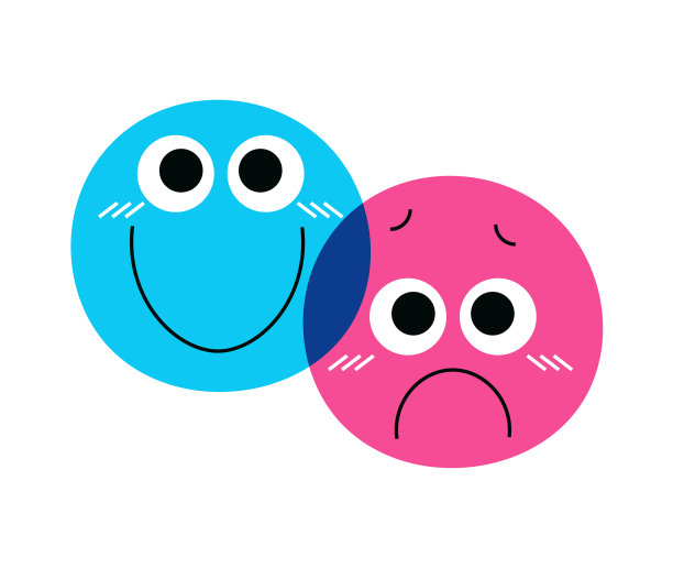 快乐和悲伤的表情设计图片下载