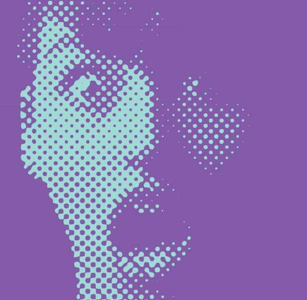 女人震惊的表情和半色调点图片下载