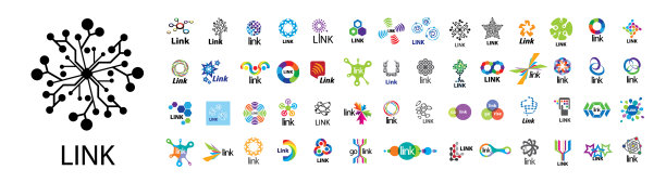 关于链接通信的一组logo图片下载