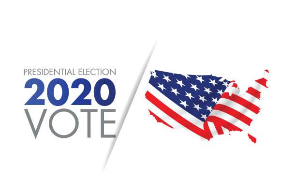 美国2020年总统大选。向量股票插图图片下载