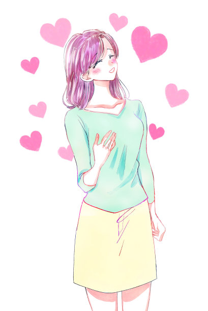 一个美丽的中年女人的插图图片下载