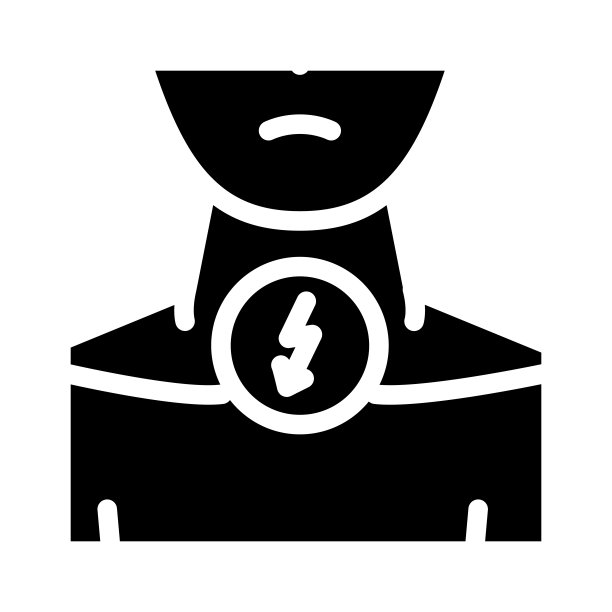 喉咙痛的符号图标矢量插图图片下载