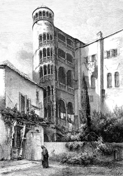 威尼斯哥特风格的宫殿，波沃罗宫图片下载