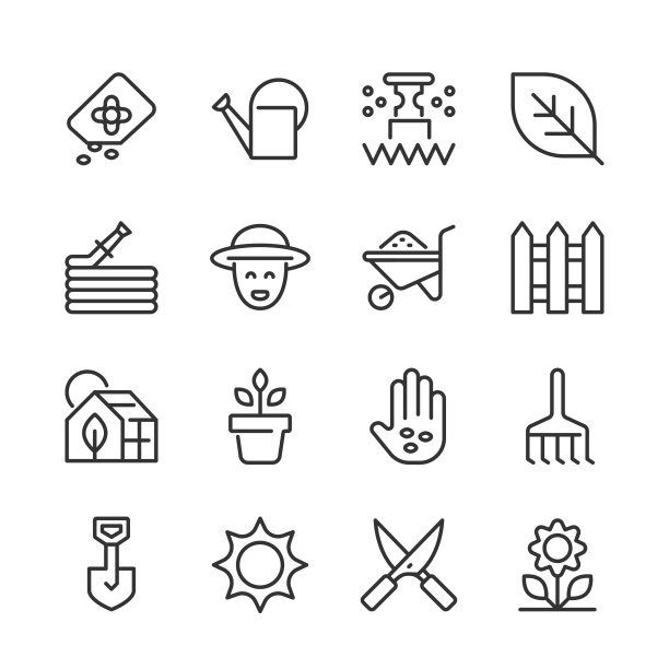 园艺图标-单线系列图片下载