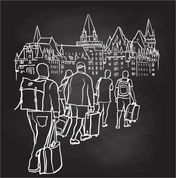 游客的豪华酒店黑板图片下载