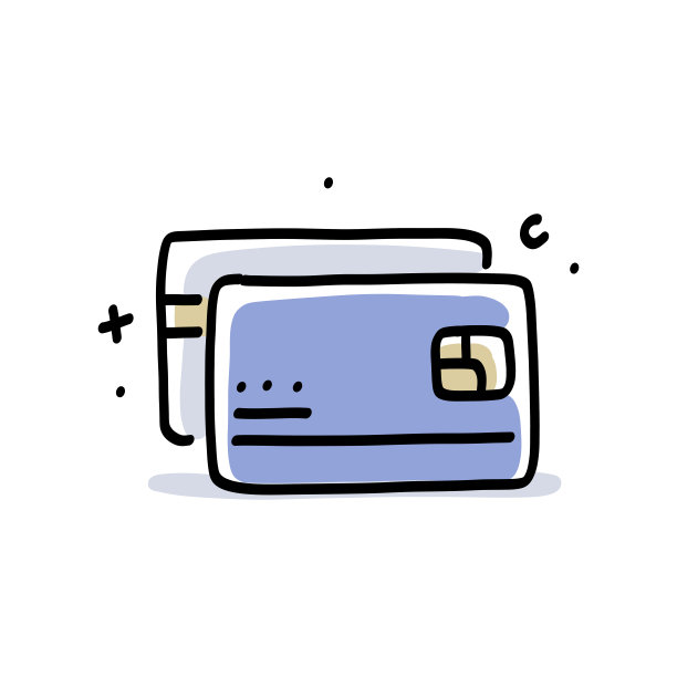 信用卡手绘线图标图片下载