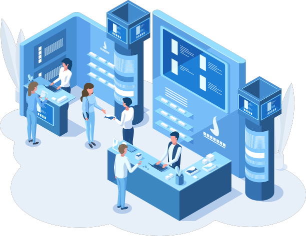 等距三维展览展示推广图片下载