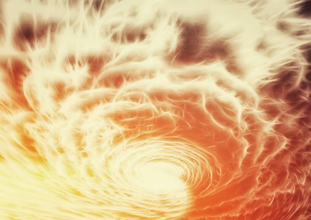 云在天空中旋转的3D插图图片下载