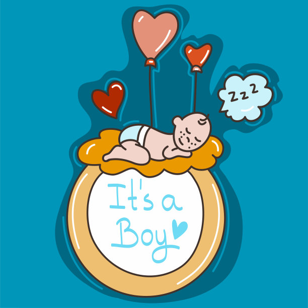 宝宝关联可爱的涂鸦插图图片下载