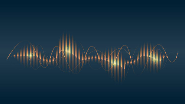抽象优雅的现代装饰背景设计与声波和起伏的线条图案图片下载