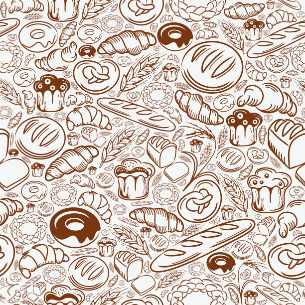 面包店无缝模式图片下载