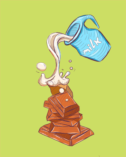 牛奶和巧克力图片下载