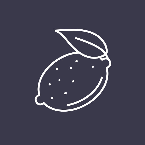 柠檬水果细线图标图片下载