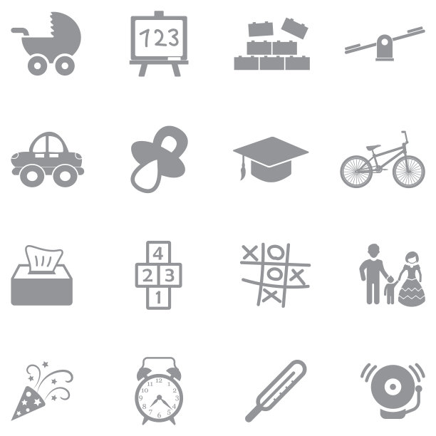 孩子们的偶像。灰色的平面设计。矢量插图。图片下载