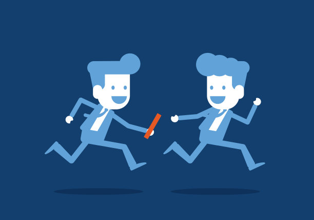 两个商人传递接力棒，生意接力图片下载