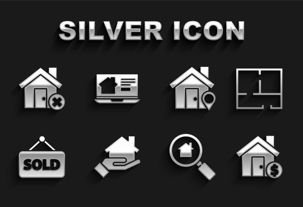 用美元符号设定房地产经纪人住房计划图片下载