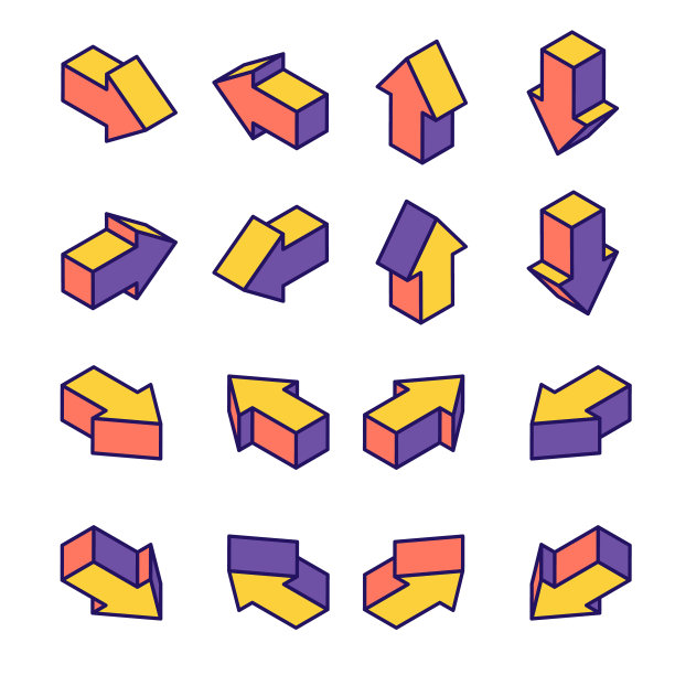 箭头符号三维图标设计图片下载