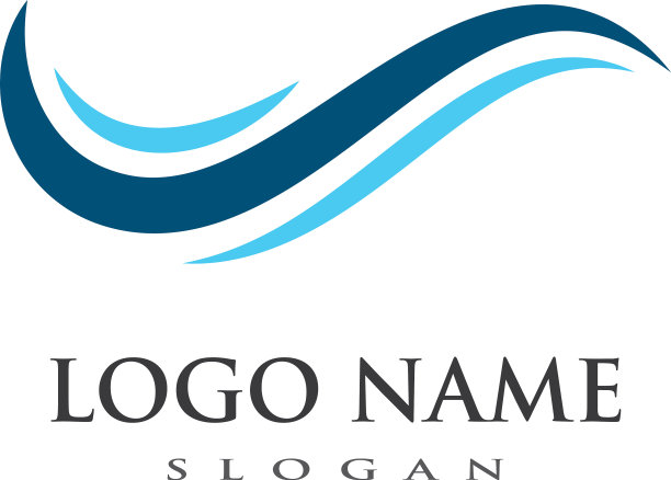 水波符号和图标标志模板图片下载