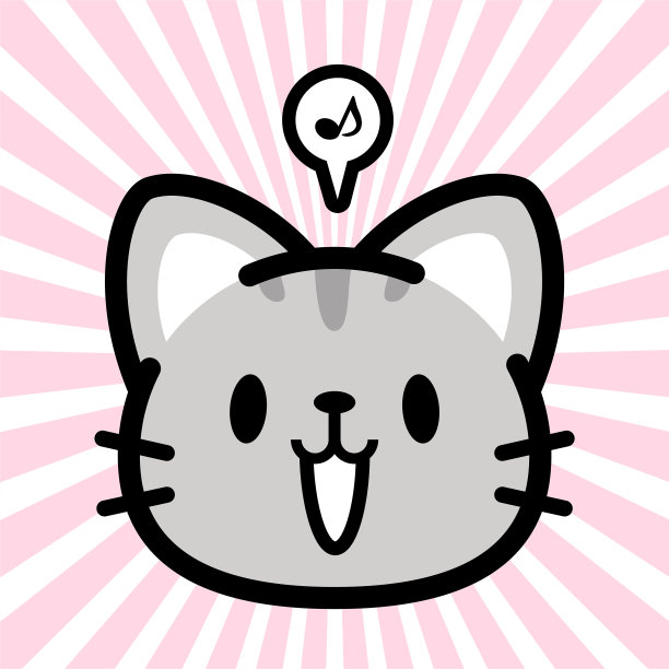 可爱的虎斑猫角色设计图片下载