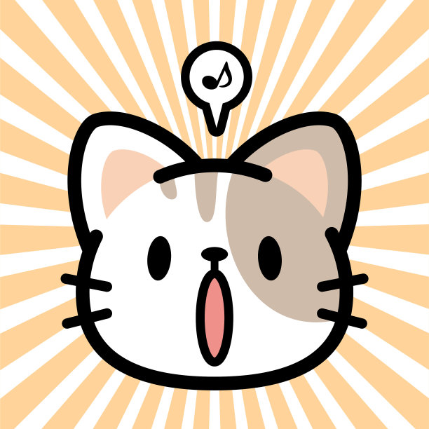 可爱的玳瑁猫角色设计图片下载