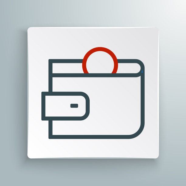 在线钱包图标孤立在白色背景图片下载