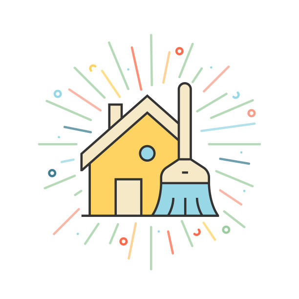 家居清洁线图标图片下载