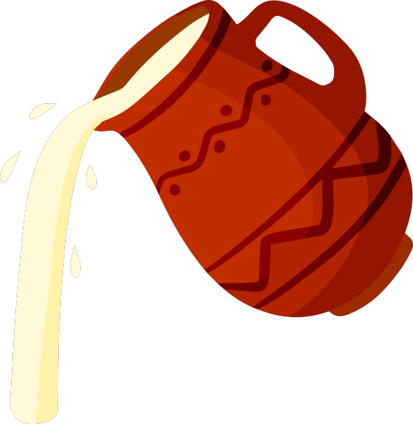 陶罐陶罐倒牛奶图片下载