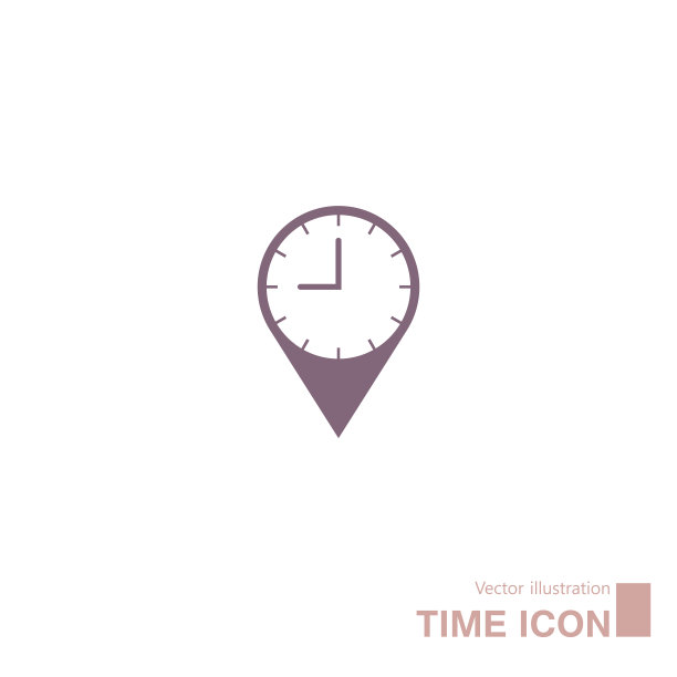 矢量绘制时钟图标。图片下载
